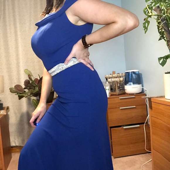 Royal sapphire blue event dress - Picture 3 of 4